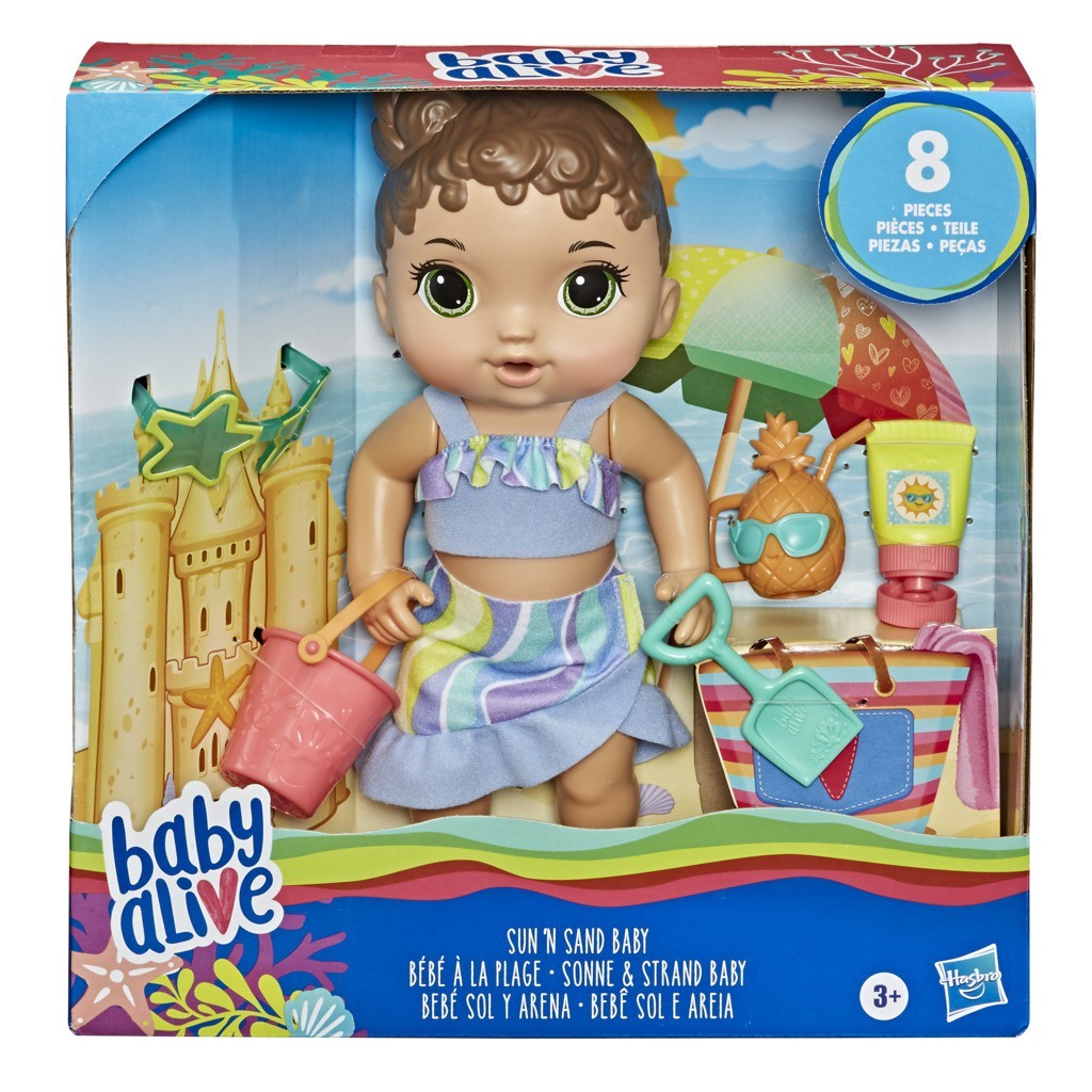 Baby Alive Step 'N Giggle Baby Brown Hair Doll With LightUp Shoes