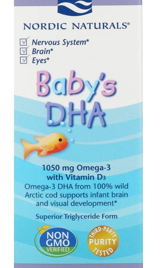 Baby DHA with vitamin D3 Nordic Naturals (60ml), Bayi \u0026 Anak, Perawatan \u0026  Makanan Anak di Carousell
