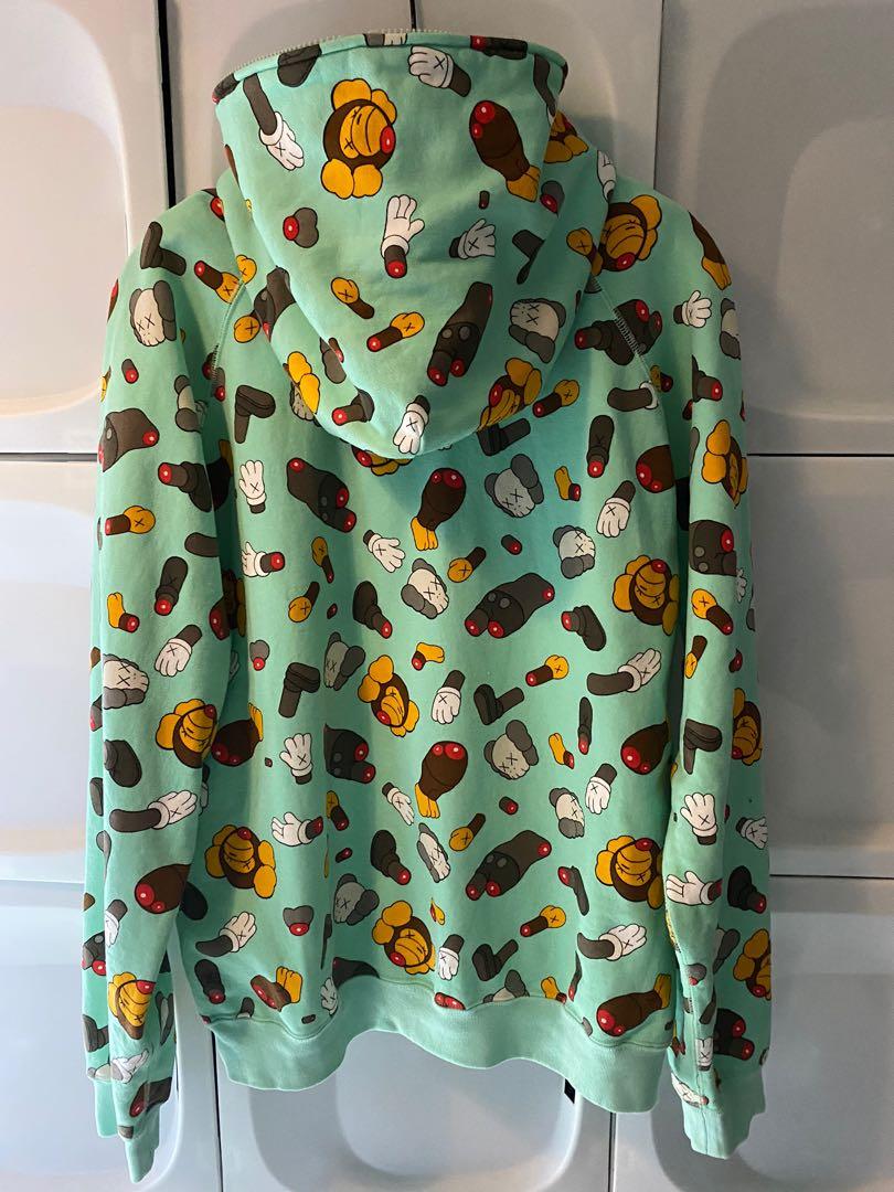 BAPE x KAWS Dissected Companion baby milo full zip hoodie
