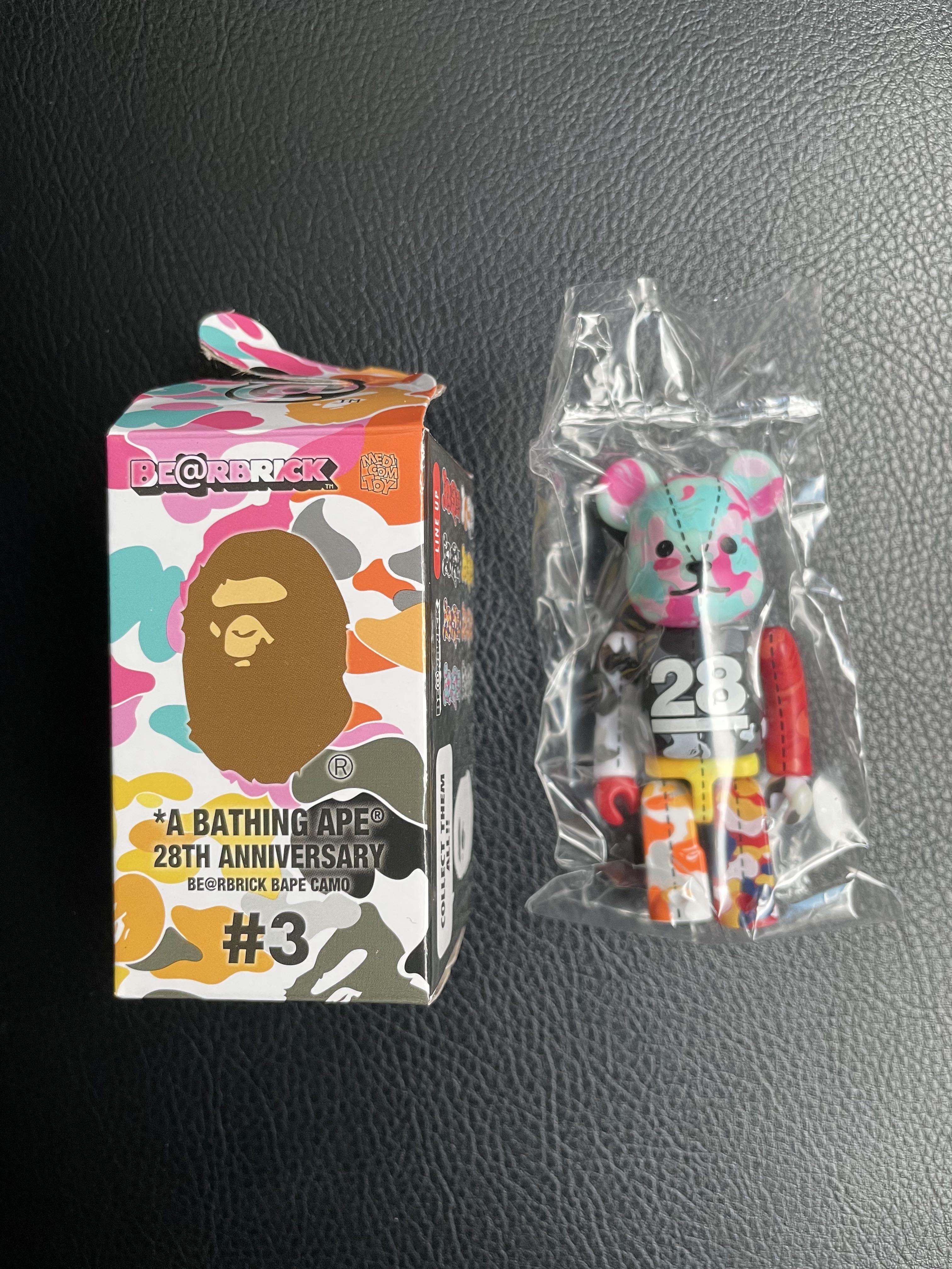 Bearbrick 28th Anniversary BAPE CAMO #3 隱藏版, 興趣及遊戲, 玩具