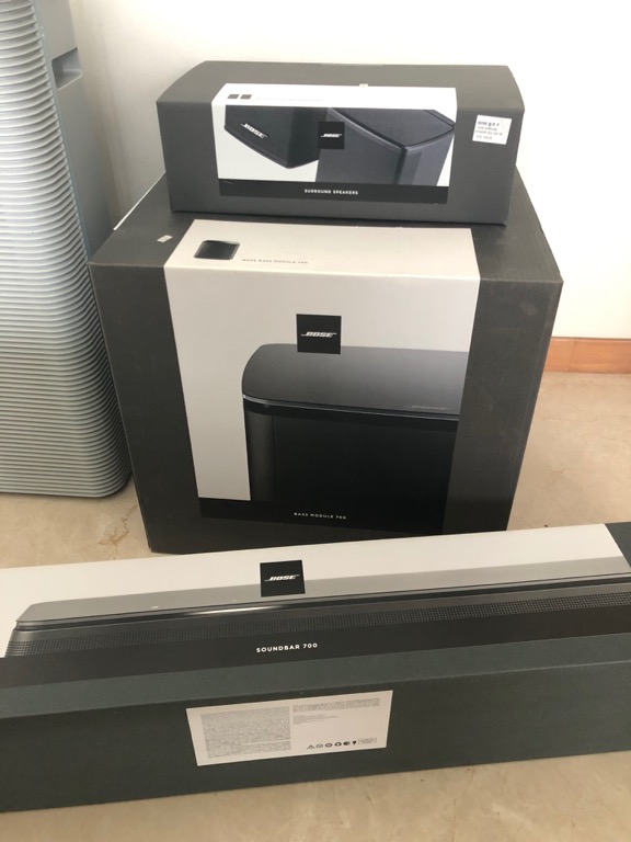 Bose 700 Home Theatre Soundbar, Bass Module, Surround Speakers, Audio