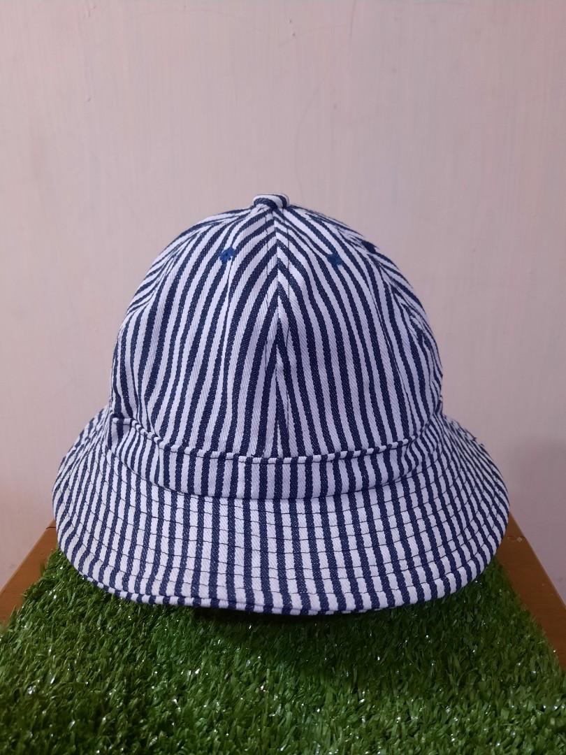 Bucket Hat Striped, Fesyen Pria 