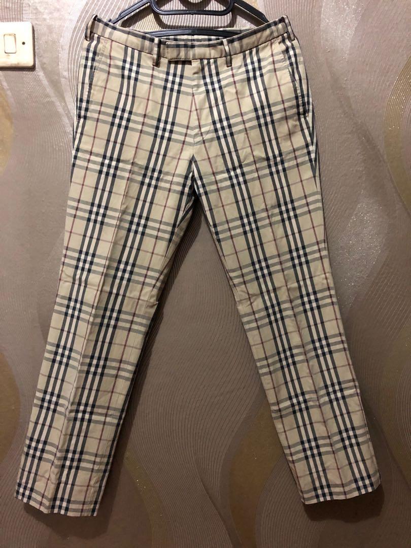 BURBERRY Black Label vintage plaid trousers pants celana ankle kantor kerja  casual