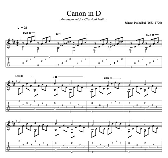 Canon in d classical guitar new arrivals