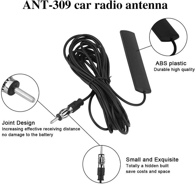 Car Radio Antenna, Universal Car Antenna Fm Am Antenna Amplifier Ant-309 Car  Aerial Antenna Patch Radio Antenna