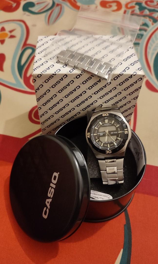 Casio Illuminator AQ 164w WR 100m Fesyen Pria Jam Tangan di