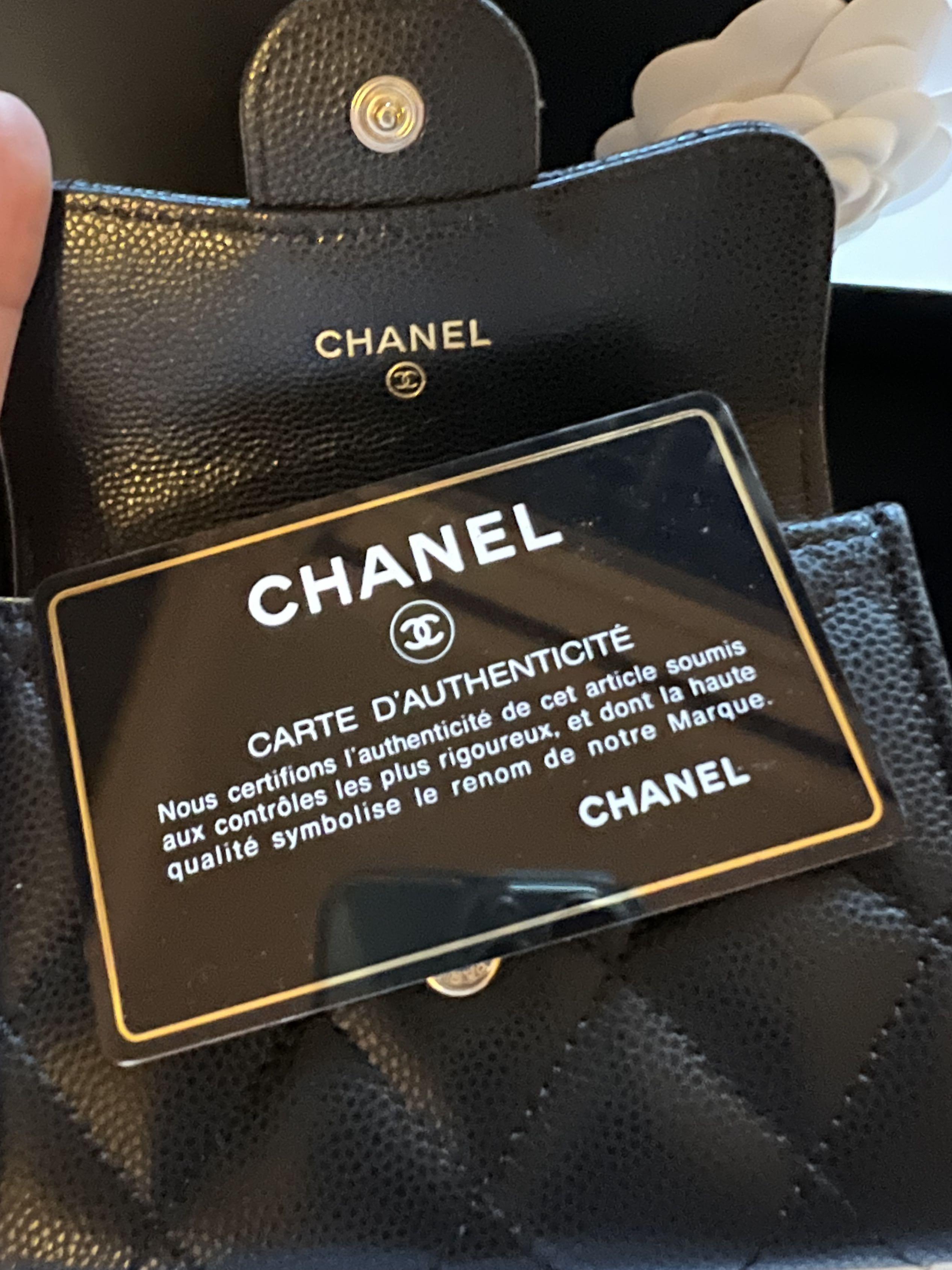 CHANEL CF Card Holder GHW Caviar >Large , Luxury, Bags & Wallets on