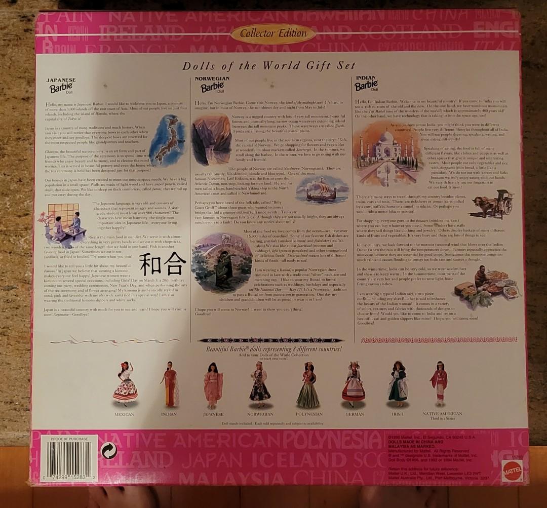 Collector Edition Barbie Dolls of the World gift set (Japan