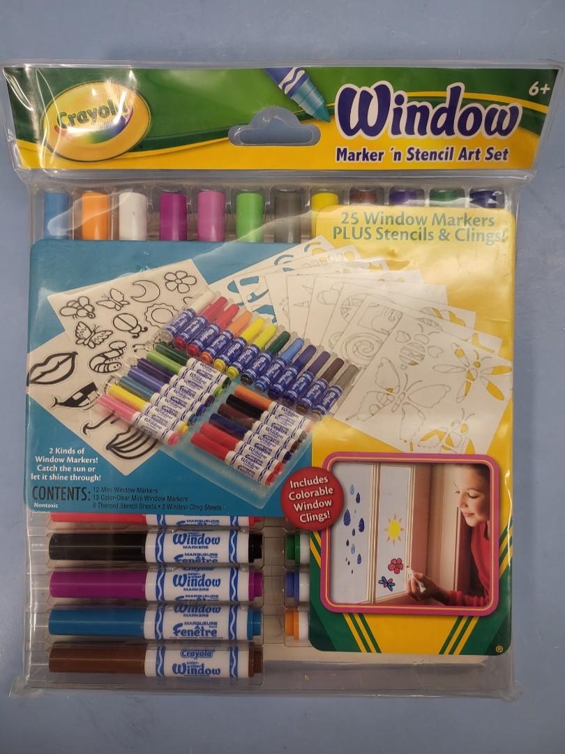 Crayola Window Marker & Stencil Art Set, 興趣及遊戲, 手作＆自家設計, 工藝用品及工具