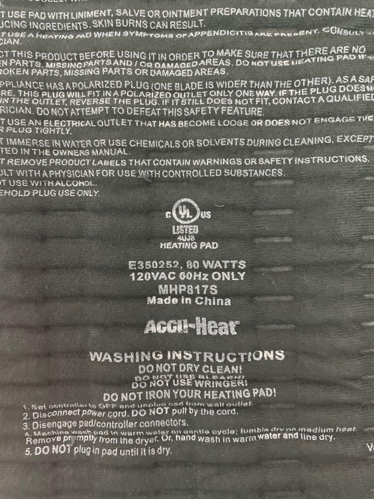 CVS Health Extra Long Heating Pad, Furniture & Home Living, Bedding