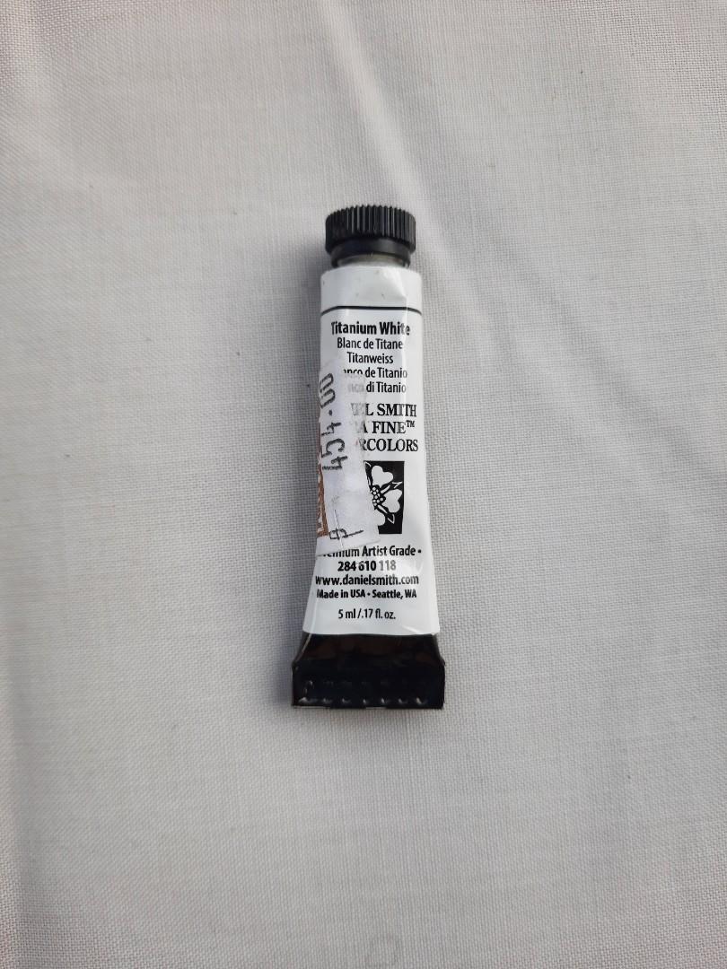 Daniel Smith Watercolor 5ml: Titanium White (Category: Craft Supplies & Tools) located in Pasay City. Submitted by Jerichoquiambao21 (Listing ID 1142751462, Image 2). Description: Daniel Smith Professional Watercolor in 5ml tube.