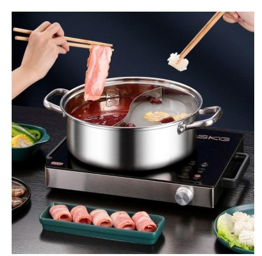 Gas Induction Cooker Mandarin Duck Hot Pot Home Stainless Steel