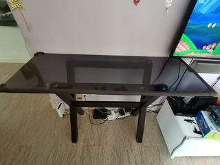 Glass console table