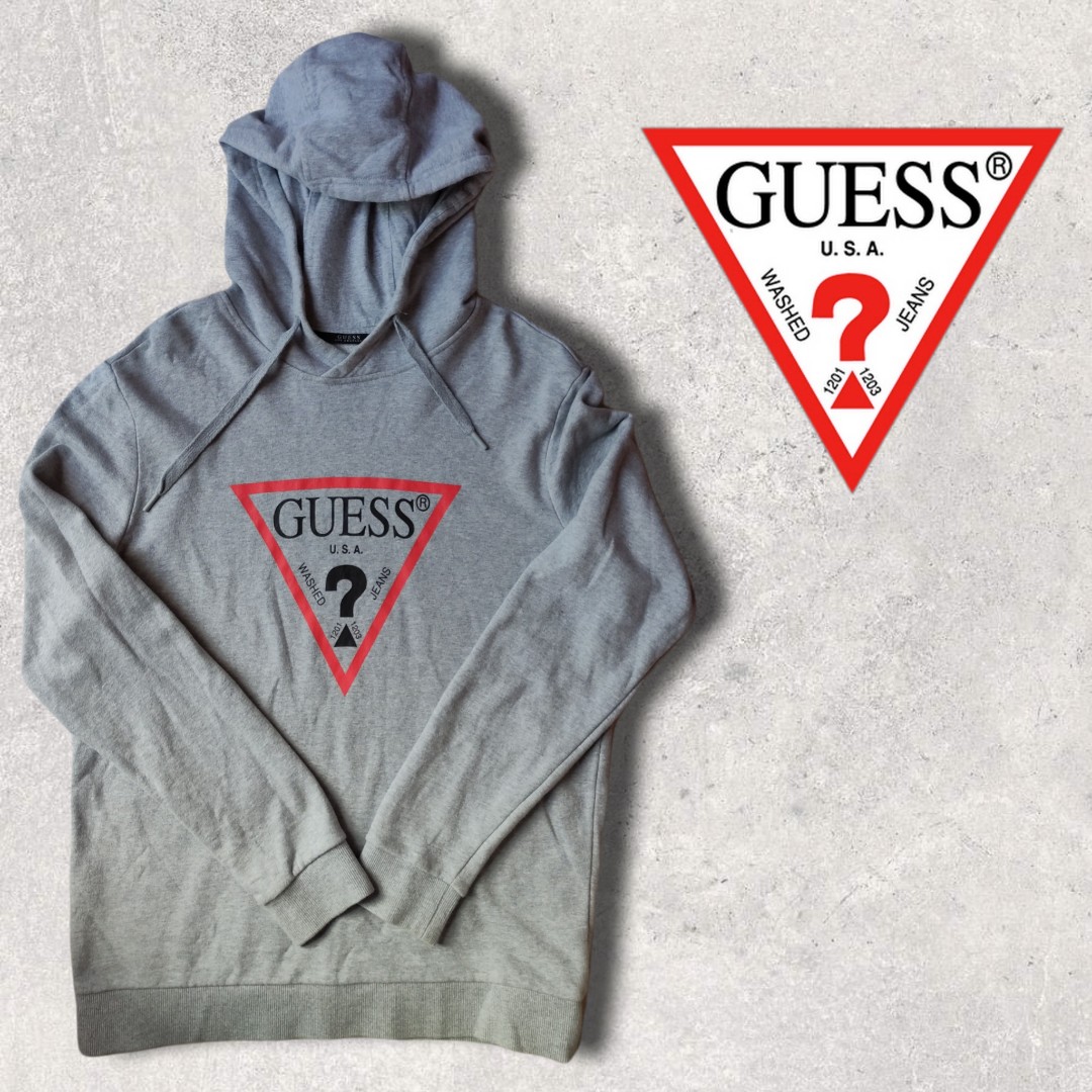 Guess Hoodie, Men's Fashion, Tops & Sets, Hoodies on Carousell