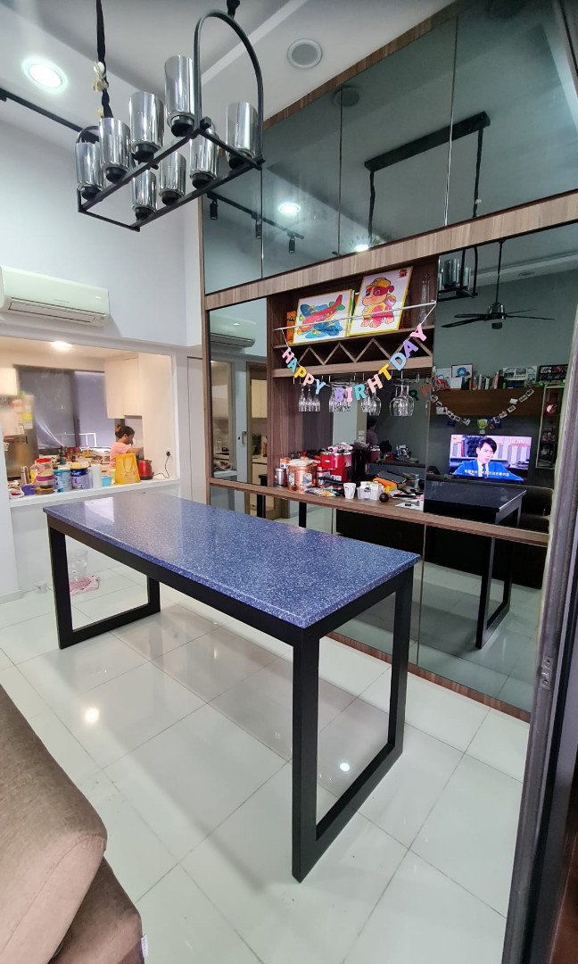 high long table/ bar top table high table (w217cm, h100cm, d80cm