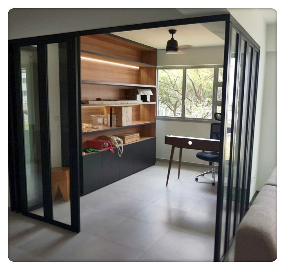 Home Office Study Room Create a Glass Enclosed H/O allows Light and