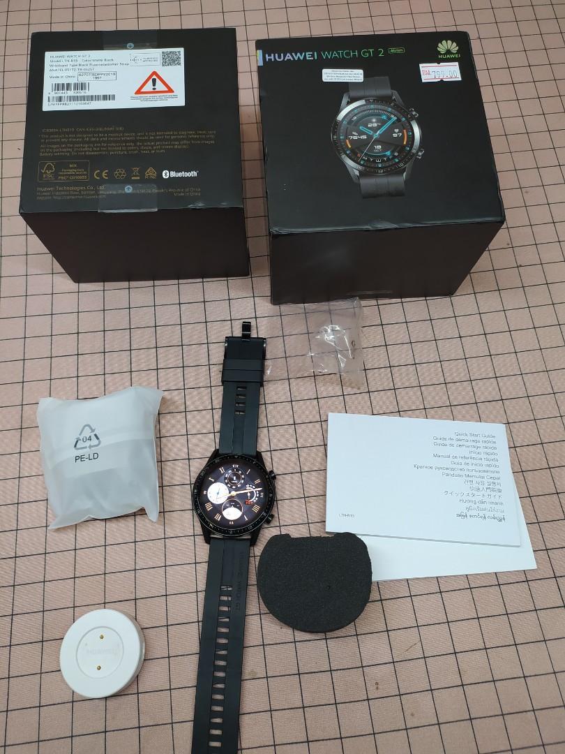 Huawei Watch GT 2 46mm original, full set box, Men's Fashion, Watches ...