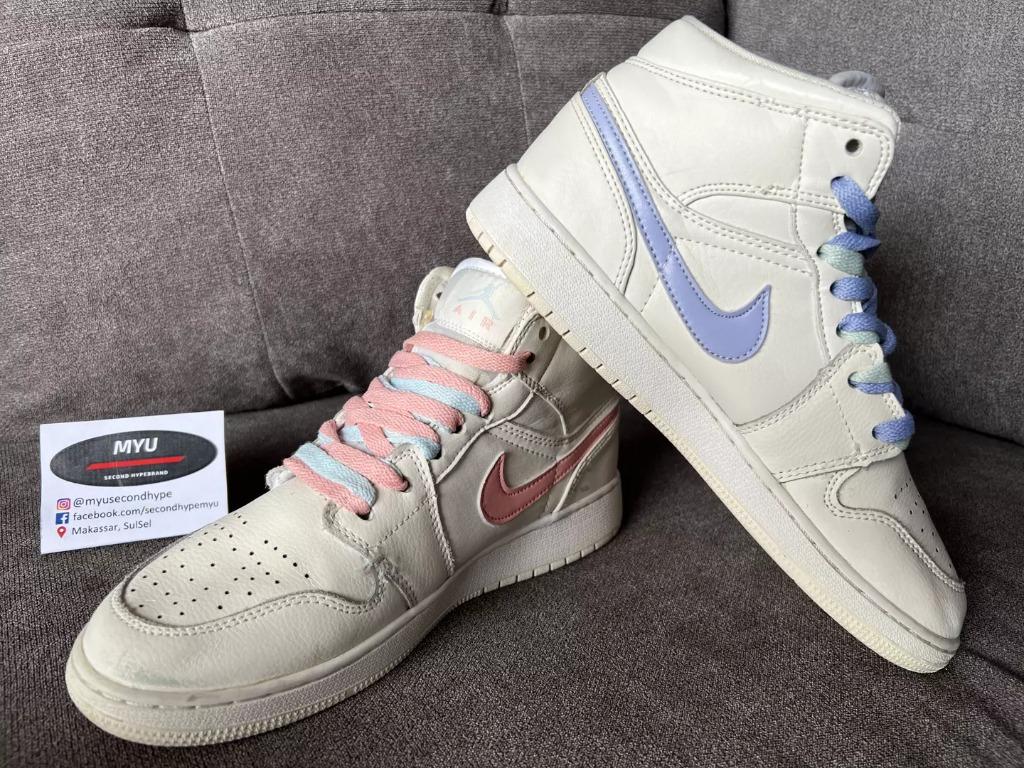 JORDAN 1 MID MULTI COLOR SWOOSH PHANTOM