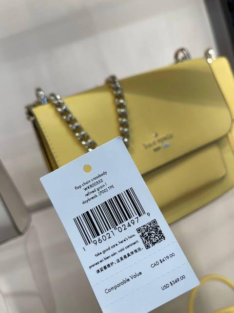 KATE SPADE REMI FLAP CHAIN YELLOW CROSSBODY Acceptable