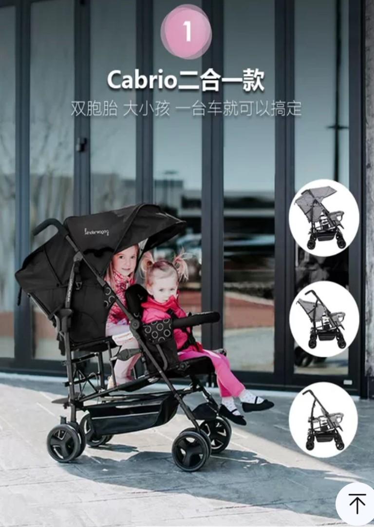 Kinderwagon cabrio twin double stroller