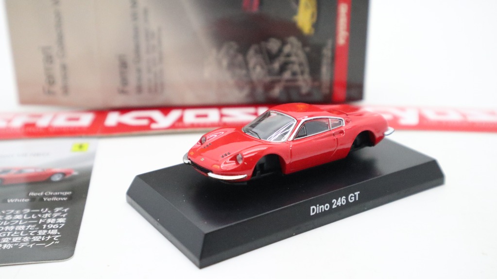 京商 1/43 フェラーリ Dino 246 GT 内装ベージュ ディーノ 赤 (送料 