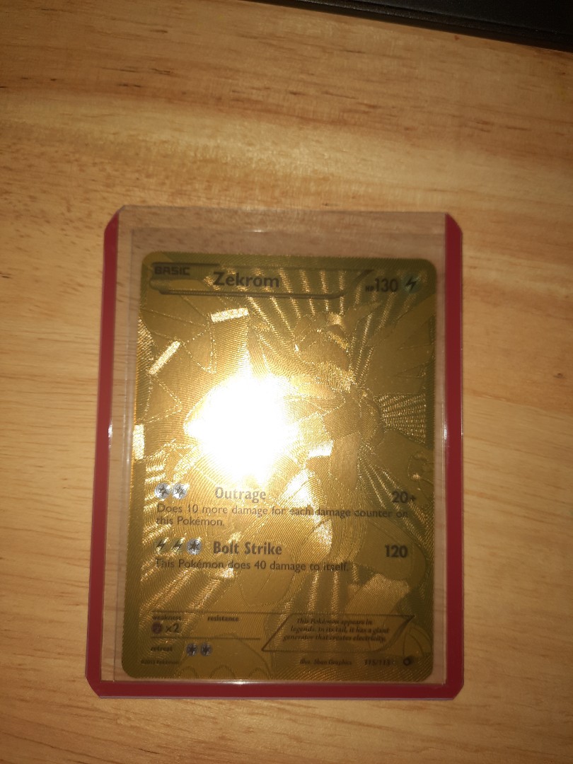 Gold Zekrom Legendary Treasures Secret Rare MINT, Hobbies & Toys, Toys