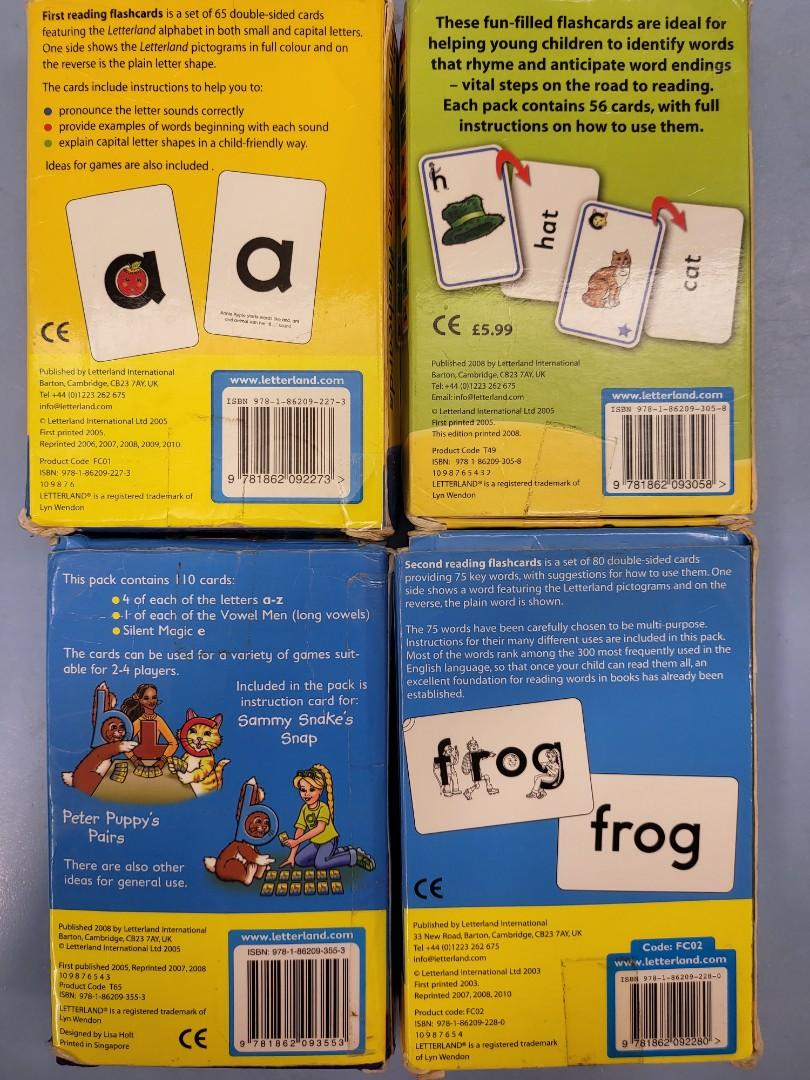 Letterland Flashcards 4 sets (age 3+/4+), 興趣及遊戲, 書本 &amp; 文具, 小朋友書 - Carousell