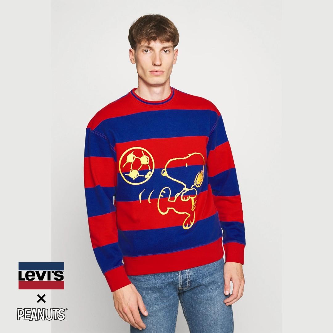 Snoopy Louis Vuitton Sweatshirt Crewneck, Fesyen Pria, Pakaian