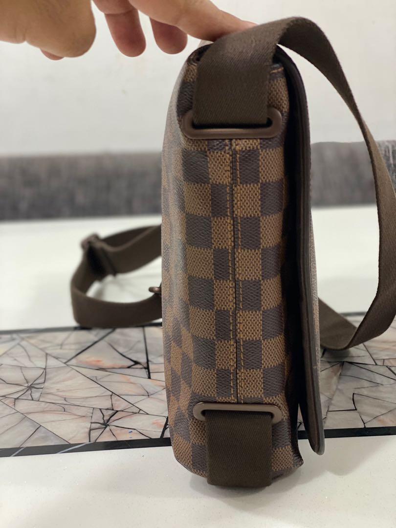 Louis+Vuitton+Brooklyn+Messenger+Bag+PM+Brown+Leather for sale