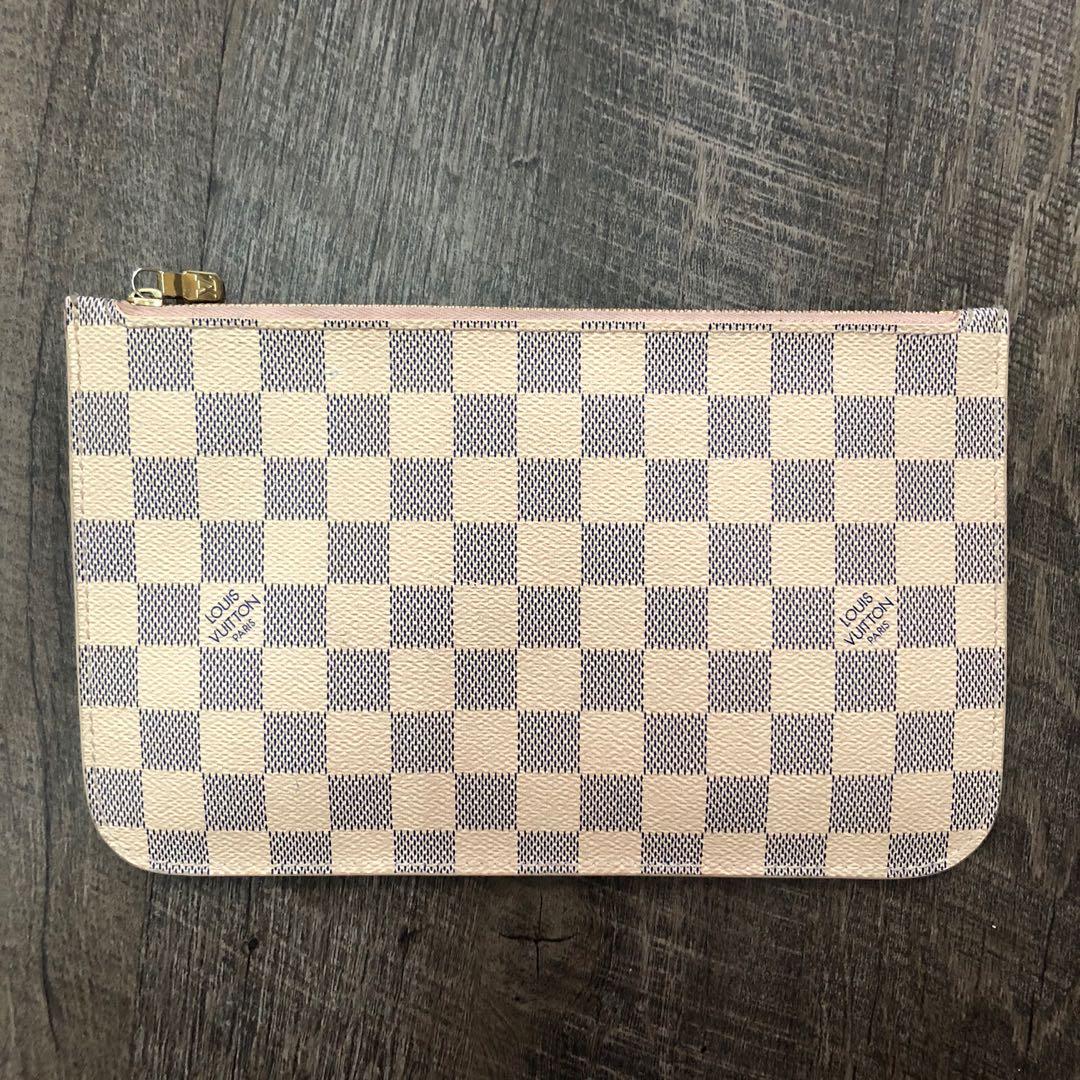 Louis Vuitton Pochette Damier Azur MM/GM Rose Ballerine Lining