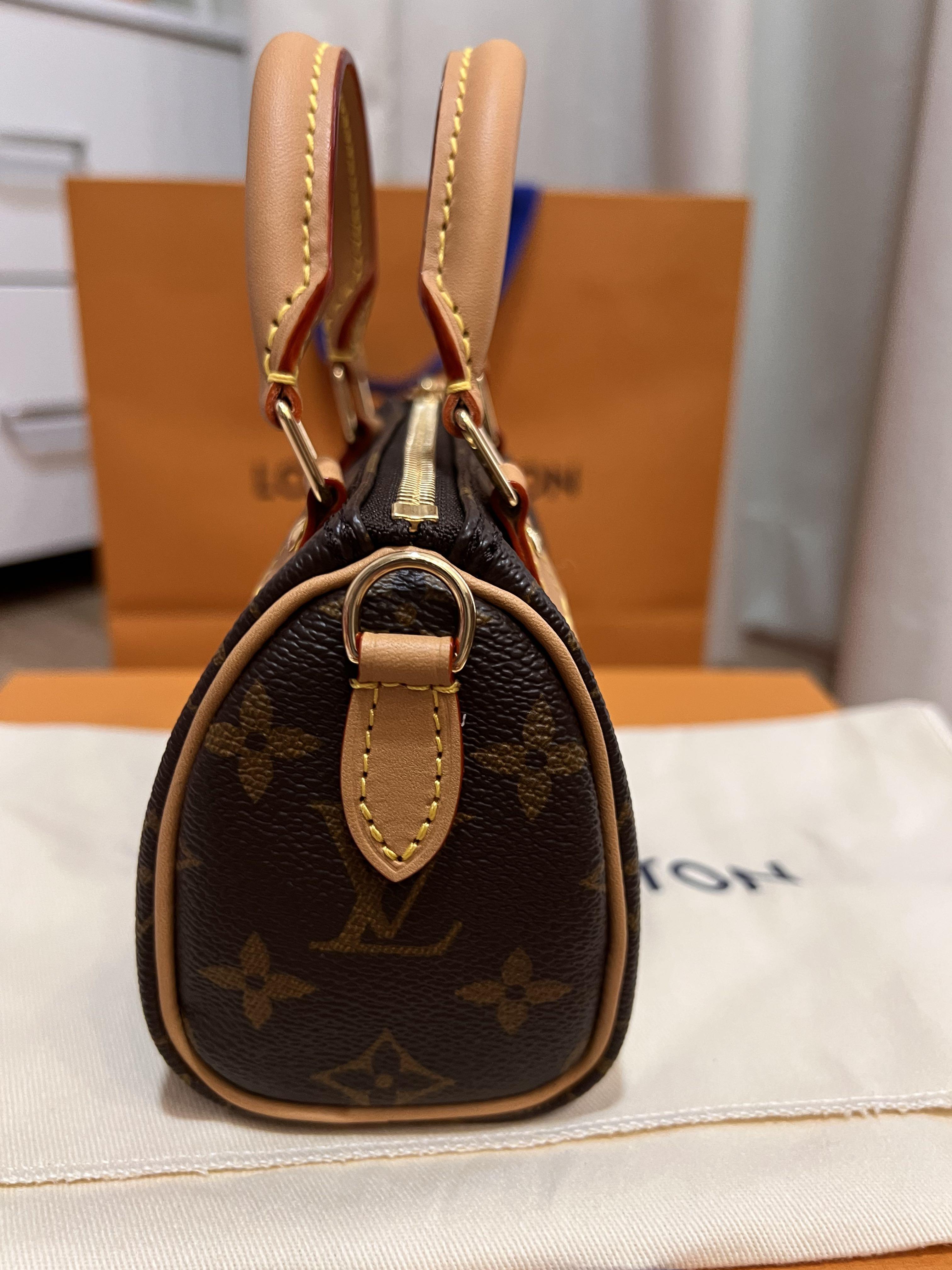 Louis Vuitton Nano Speedy Beige in Monoglam Coated Canvas with Gold-tone -  US