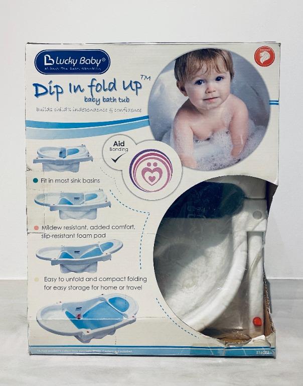 Lucky Baby Dip In Fold Up Bath Tub, Babies & Kids, Bathing & Changing
