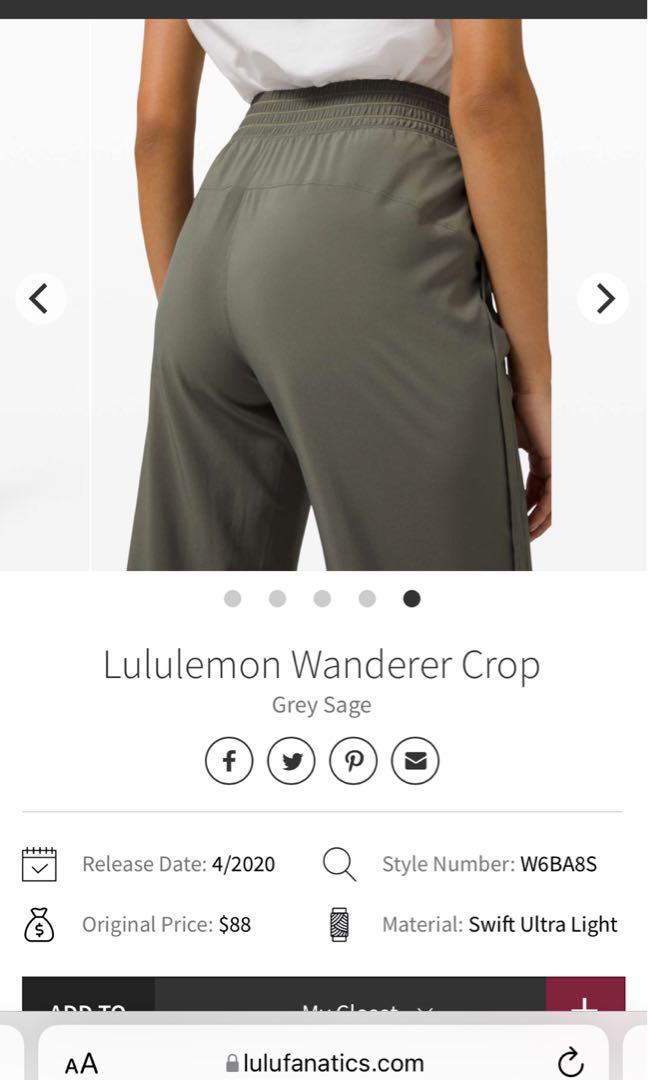 Lululemon Wanderer Crop - Black - lulu fanatics