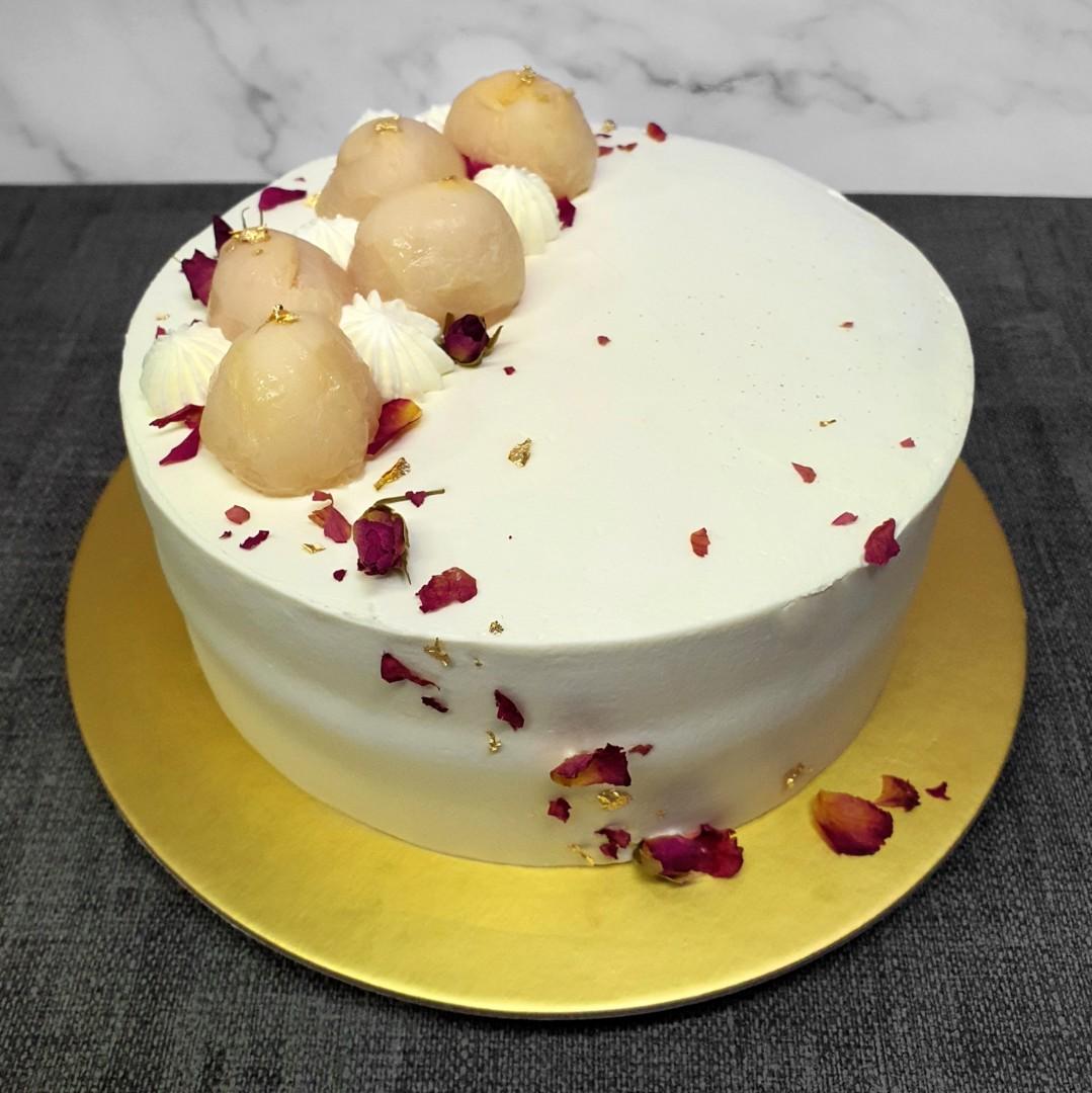 Cedele  Heres one for all you lovely moms Our Lychee Rose Cake is a soft  and tender vanilla cake layered with lychee compote and finished with rose  water frosting Goes great