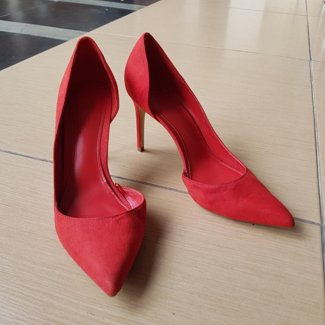 Mango Red Stiletto High Heels, Fesyen 