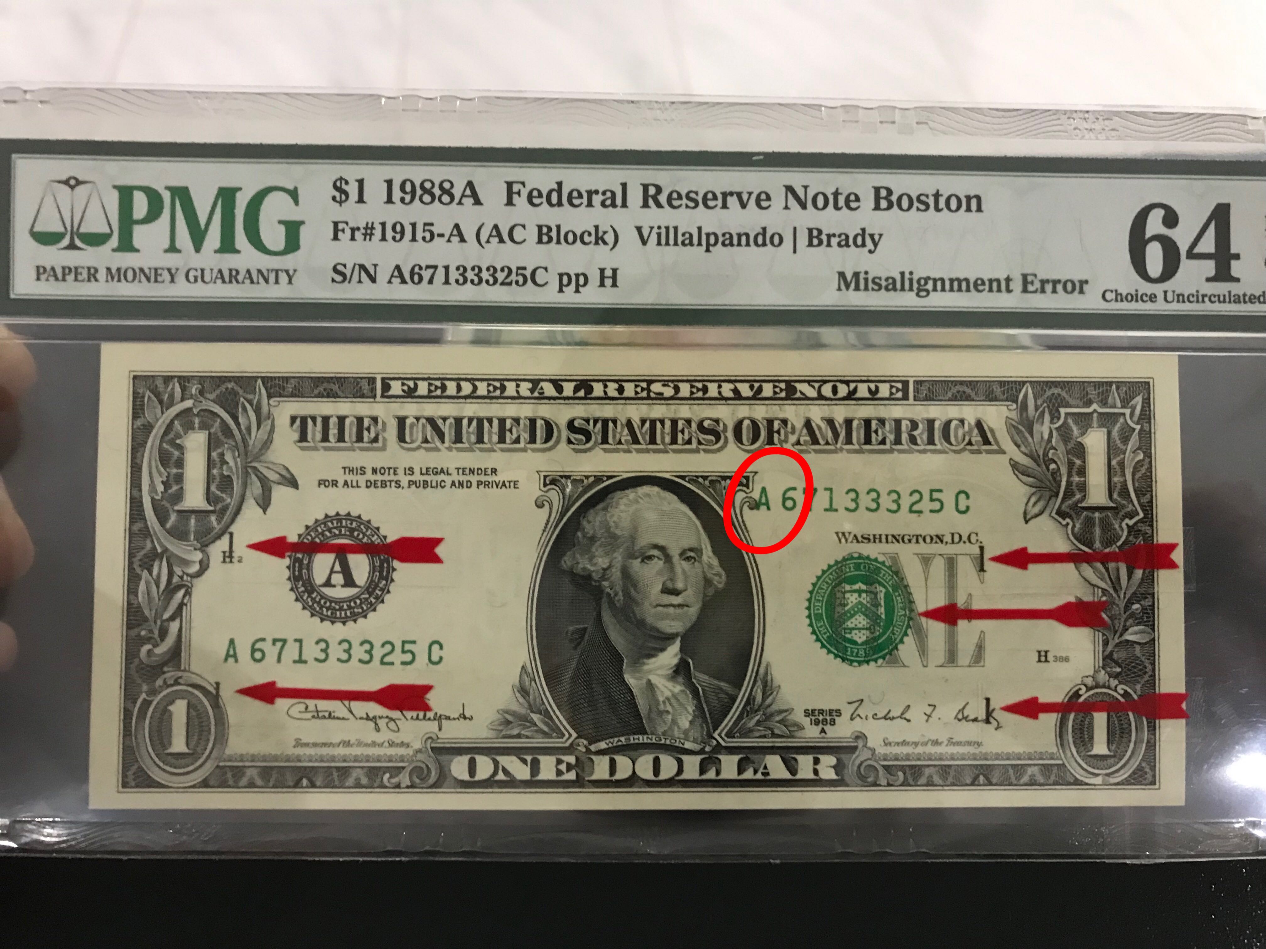 1988A $1 ST LOUIS FRN PMG SUPERB GEM UNCIRCULATED 67 EPQ BANKNOTE 