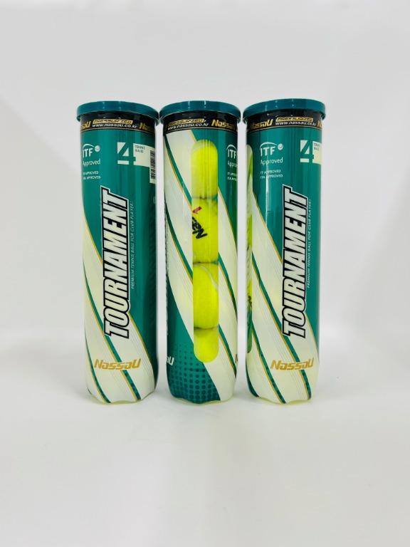 NASSAU TOURNAMENT (4 PRESSURIZED TENNIS BALLS IN A CAN), Sports Equipment, Sports & Games
