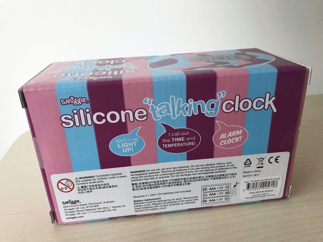 NEW Smiggle Talking Digital Alarm Clock, Babies & Kids, Bathing
