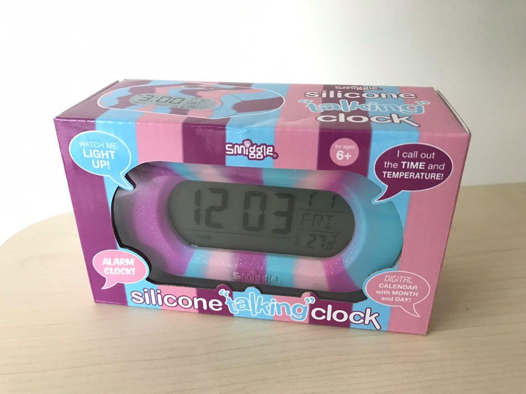 NEW Smiggle Talking Digital Alarm Clock, Babies & Kids, Bathing