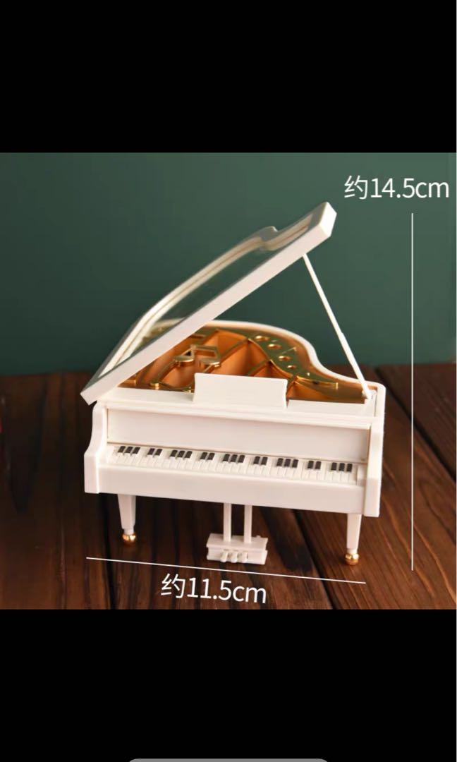 Piano cake topper with musical box function, Hobbies & Toys, Toys & Games  on Carousell