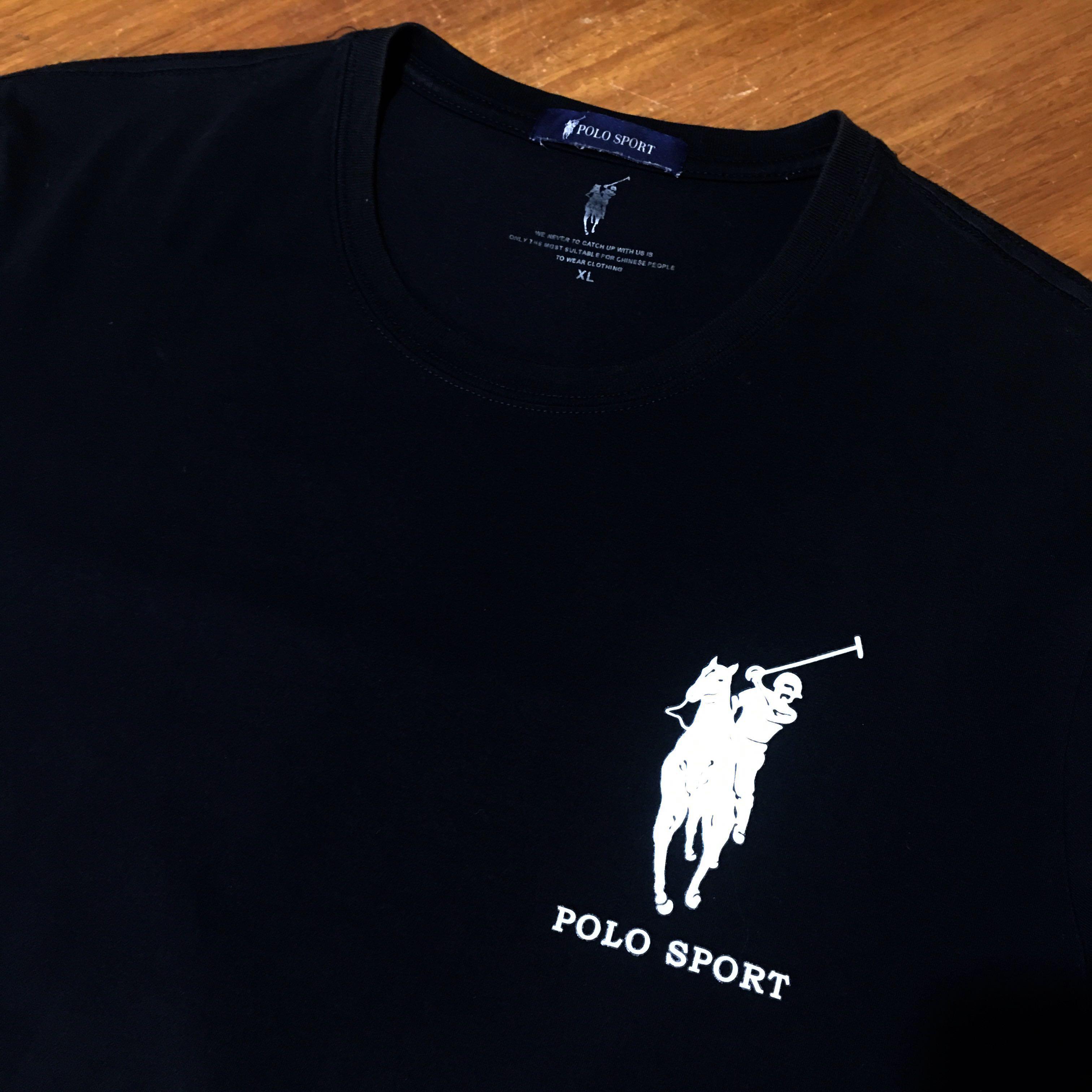 Polo Sport black tee Men s Fashion Tops Sets Tshirts Polo