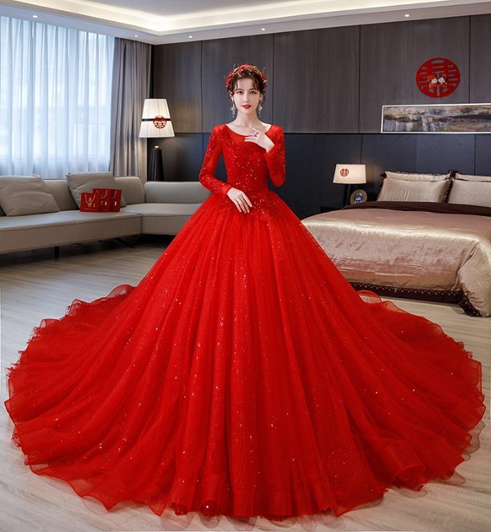 Red and new arrivals silver evening gown