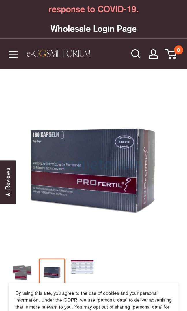 Profertil Men 180 Capsule, Health & Nutrition, Health Supplements ...