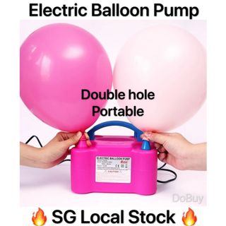 110V Portable Double Hole Electric Balloon Inflator Pump Air Blower AC  Inflatable Tools Air compressor