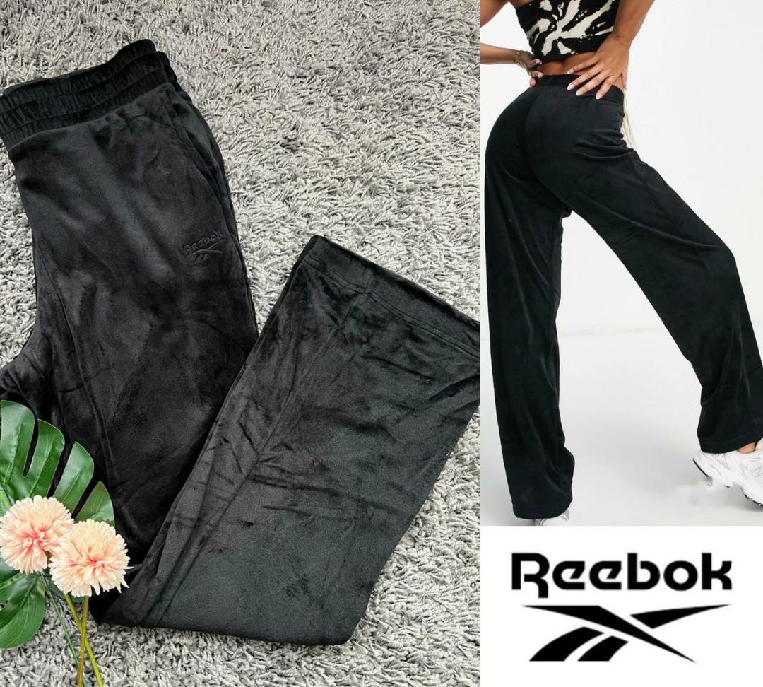 Reebok velour black pants