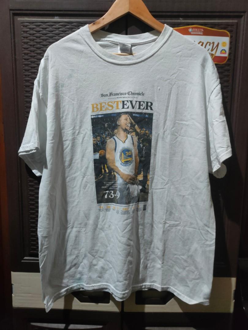 SF Chronicle GSW 73 9 Record Newspaper Tee Men s Fashion Tops Sets sf-chronicle-gsw-73-9-record-newspaper-tee-men-s-fashion-tops-sets