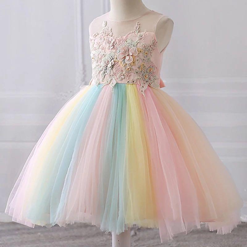 Rainbow gown for kids online