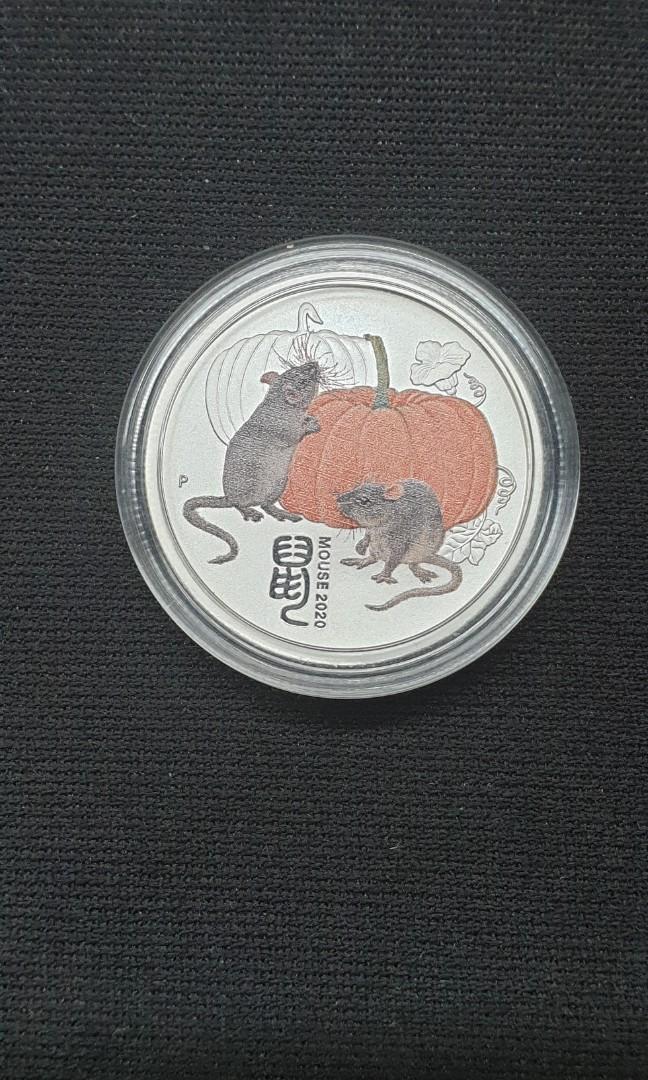 SILVER COIN COLOURED 1/4 oz PERTH MINT LUNAR MOUSE COIN (Category: Currency) located in Singapore. Submitted by edtan555 (Listing ID 1142820128, Image 1). Description: Selling a 2020 Perth mint Special Release of a 1/4 oz colored Lunar year of the Rat 1st colored 1/4 oz release d in the Lunar series. Only 10 000 avialable for international market..