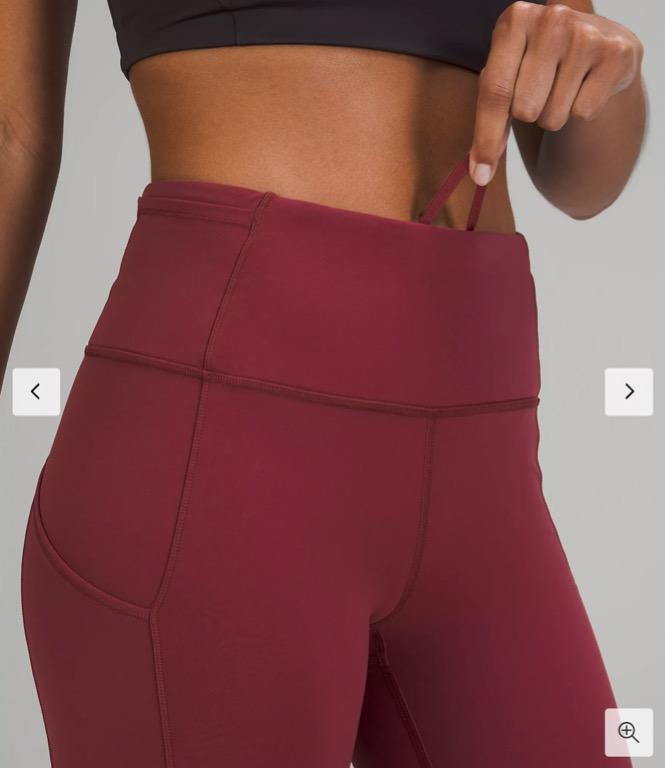 Size 6] Lululemon Fast and Free Brushed Fabric High-Rise Tight 28 Mulled  Wine, Women's Fashion, Activewear on Carousell