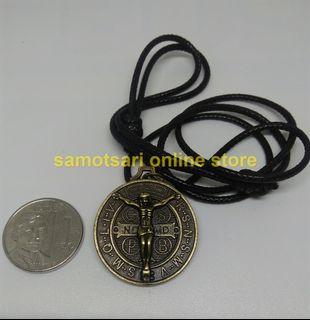 St. Benedict back-to-back with Crucifix Medallion Necklace